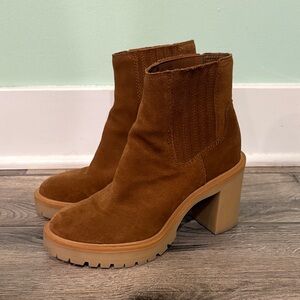 Dolce Vita Tan Suede Heeled Boots